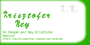 krisztofer ney business card